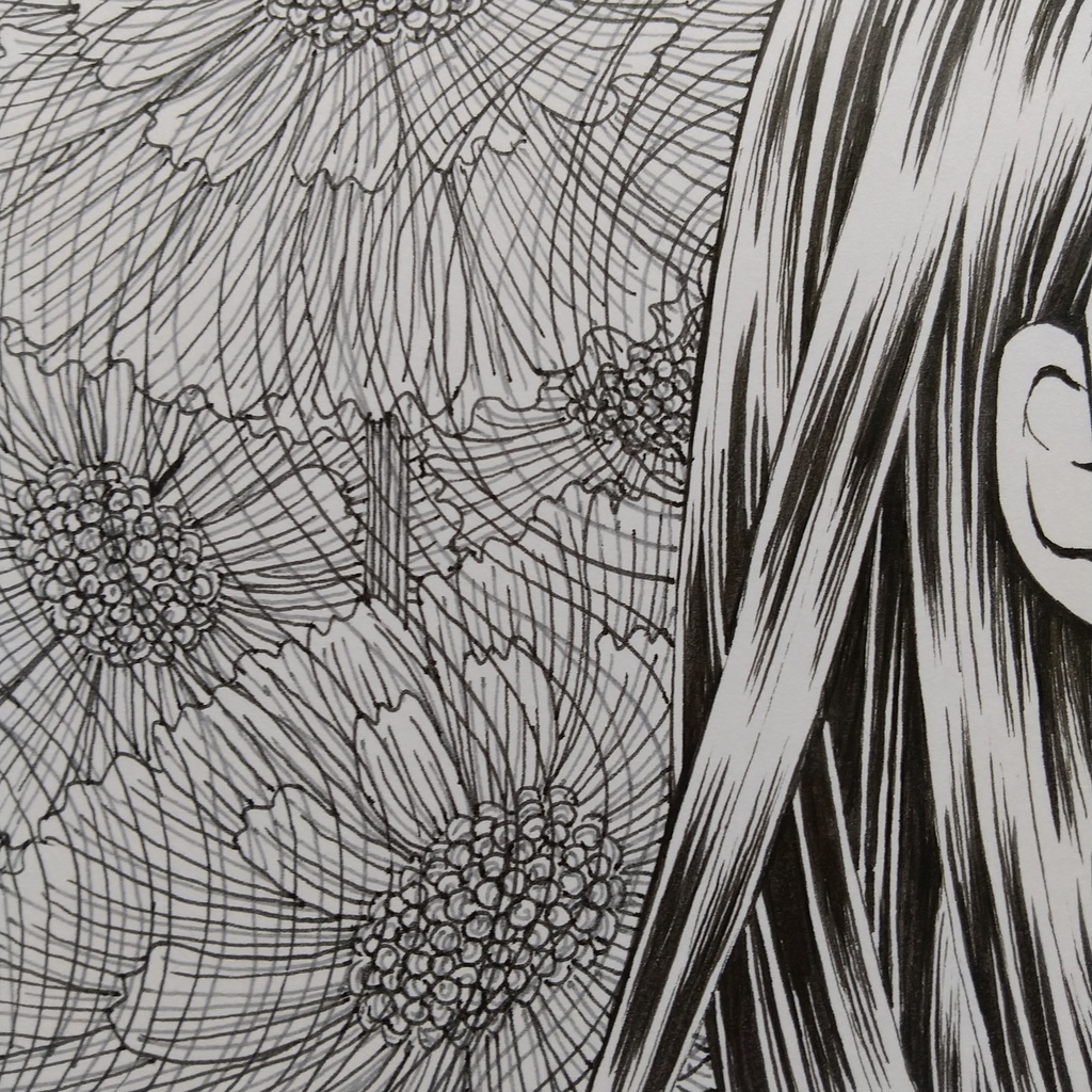 原画 「赤い花」