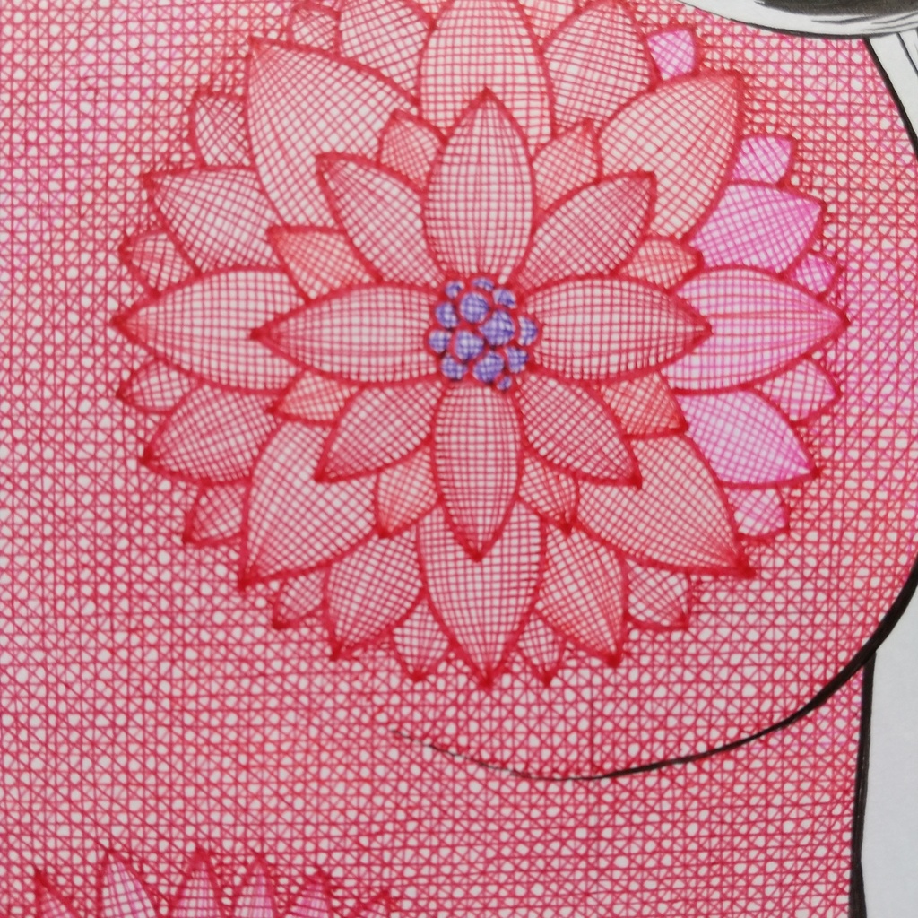 原画 「赤い花」