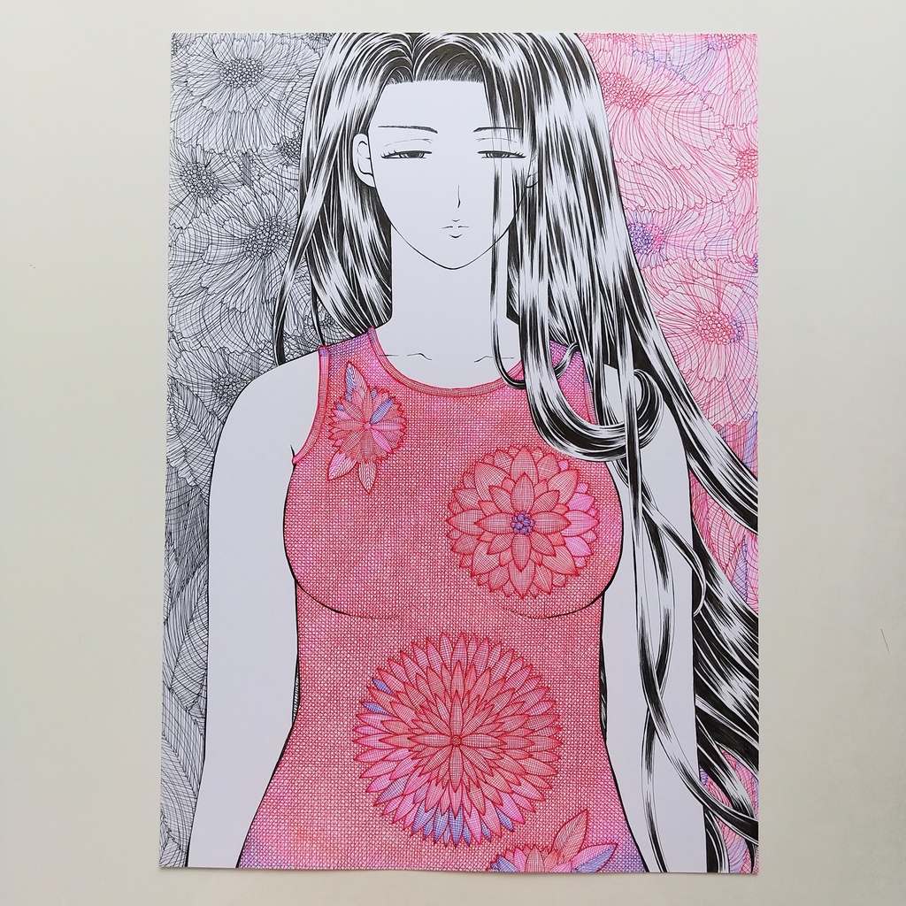 原画 「赤い花」