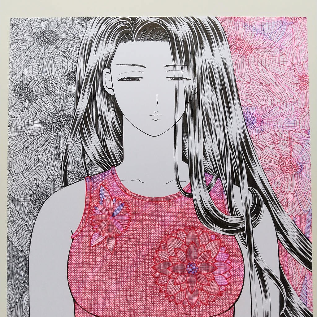 原画 「赤い花」