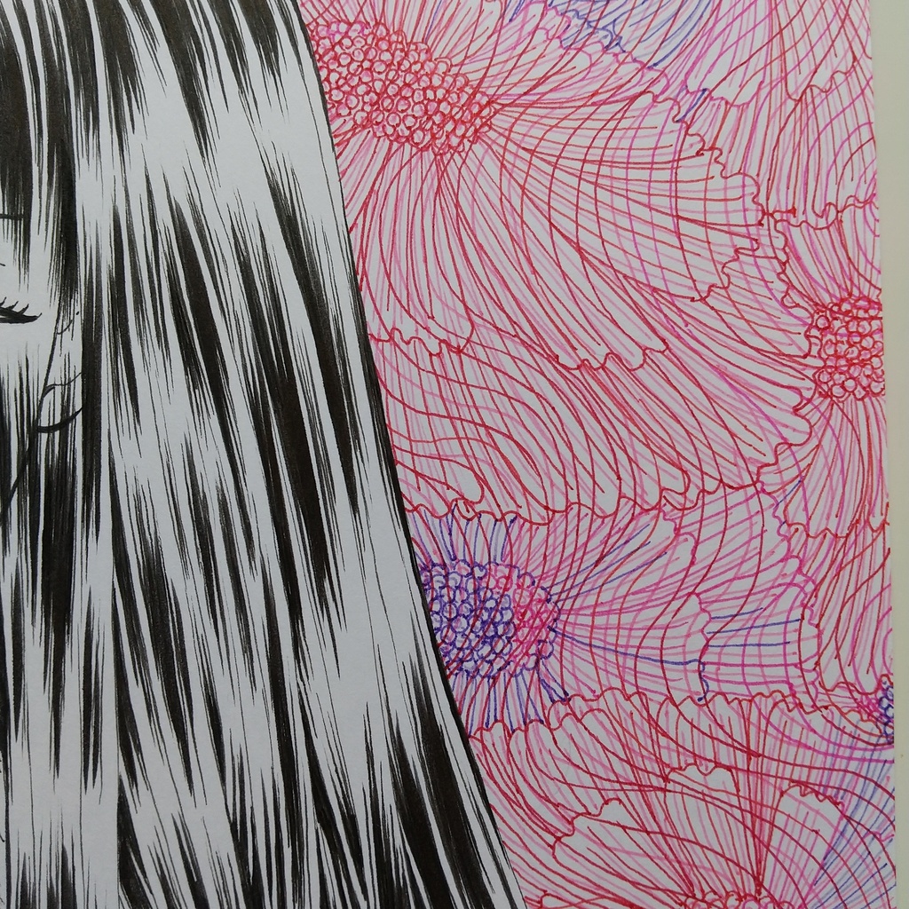 原画 「赤い花」