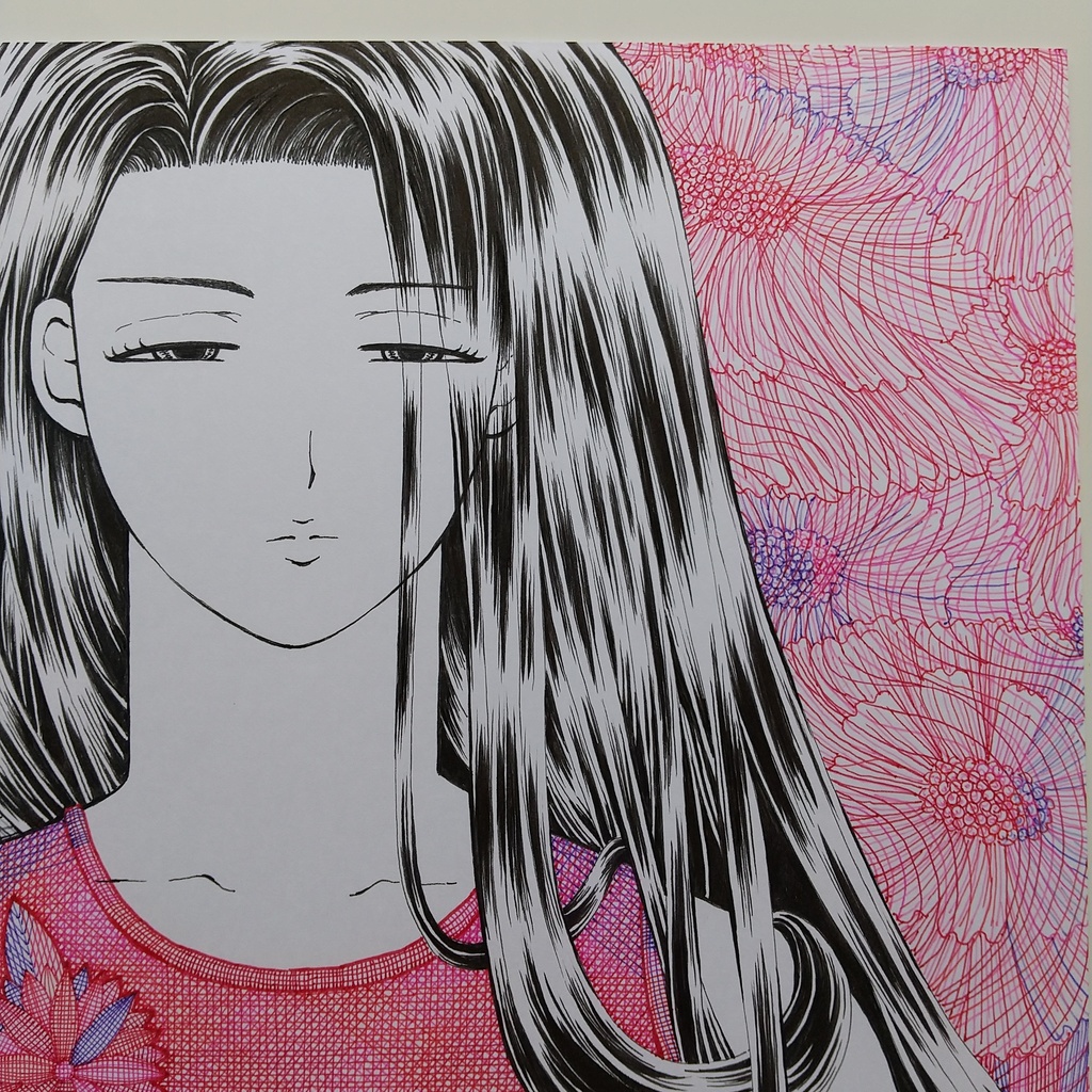 原画 「赤い花」