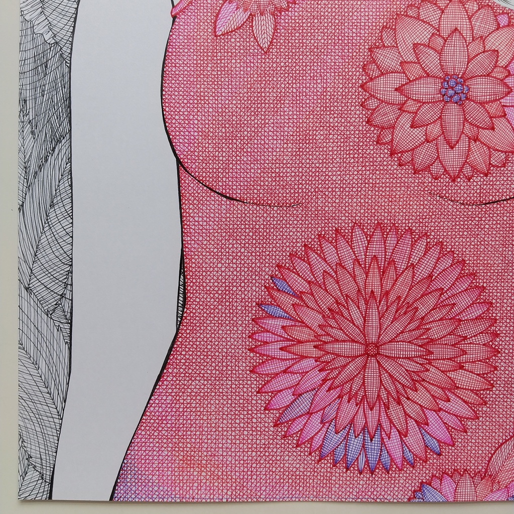 原画 「赤い花」