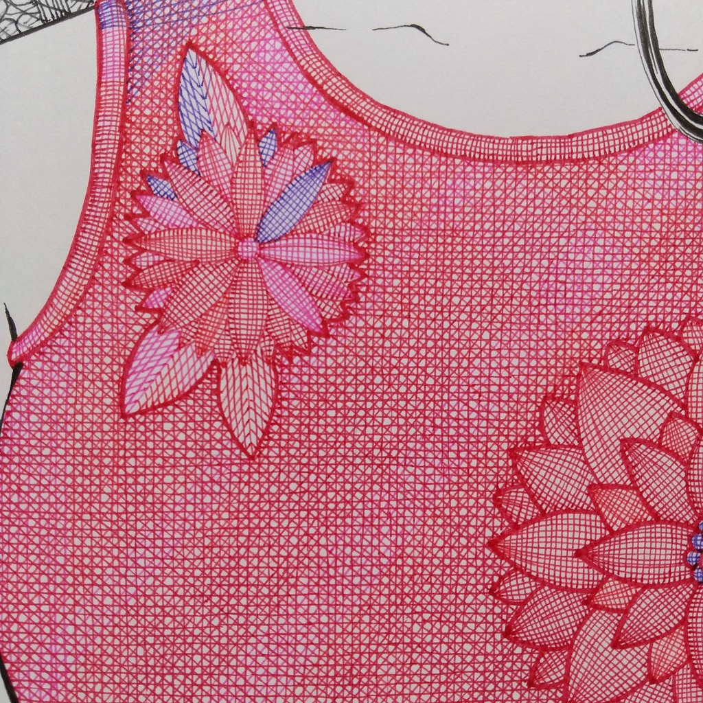 原画 「赤い花」