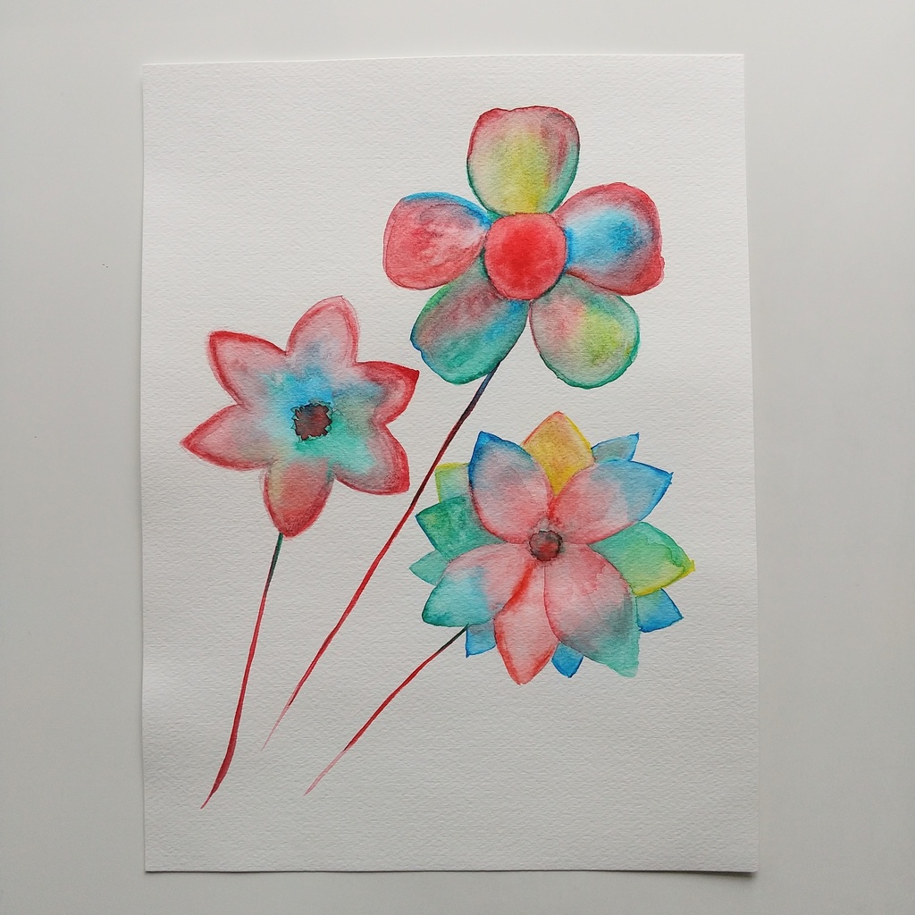 原画 「三滴の血、あるいは三本の花」