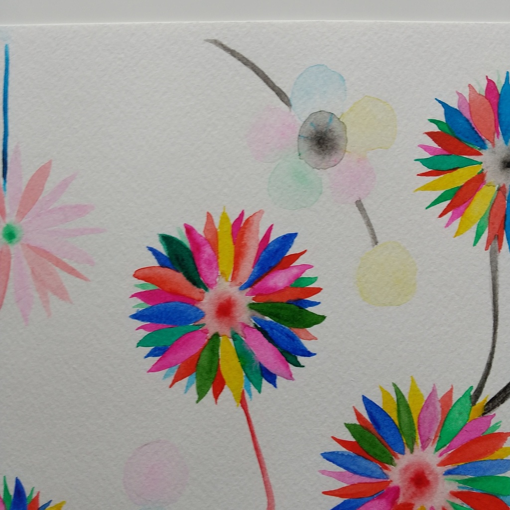 水彩画 「どこにも存在しない花」