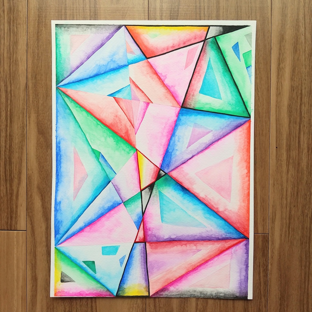 水彩画   「檻・2」