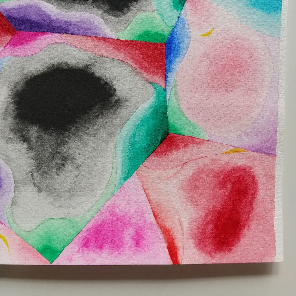 水彩画 「厚く堅い壁【2】」