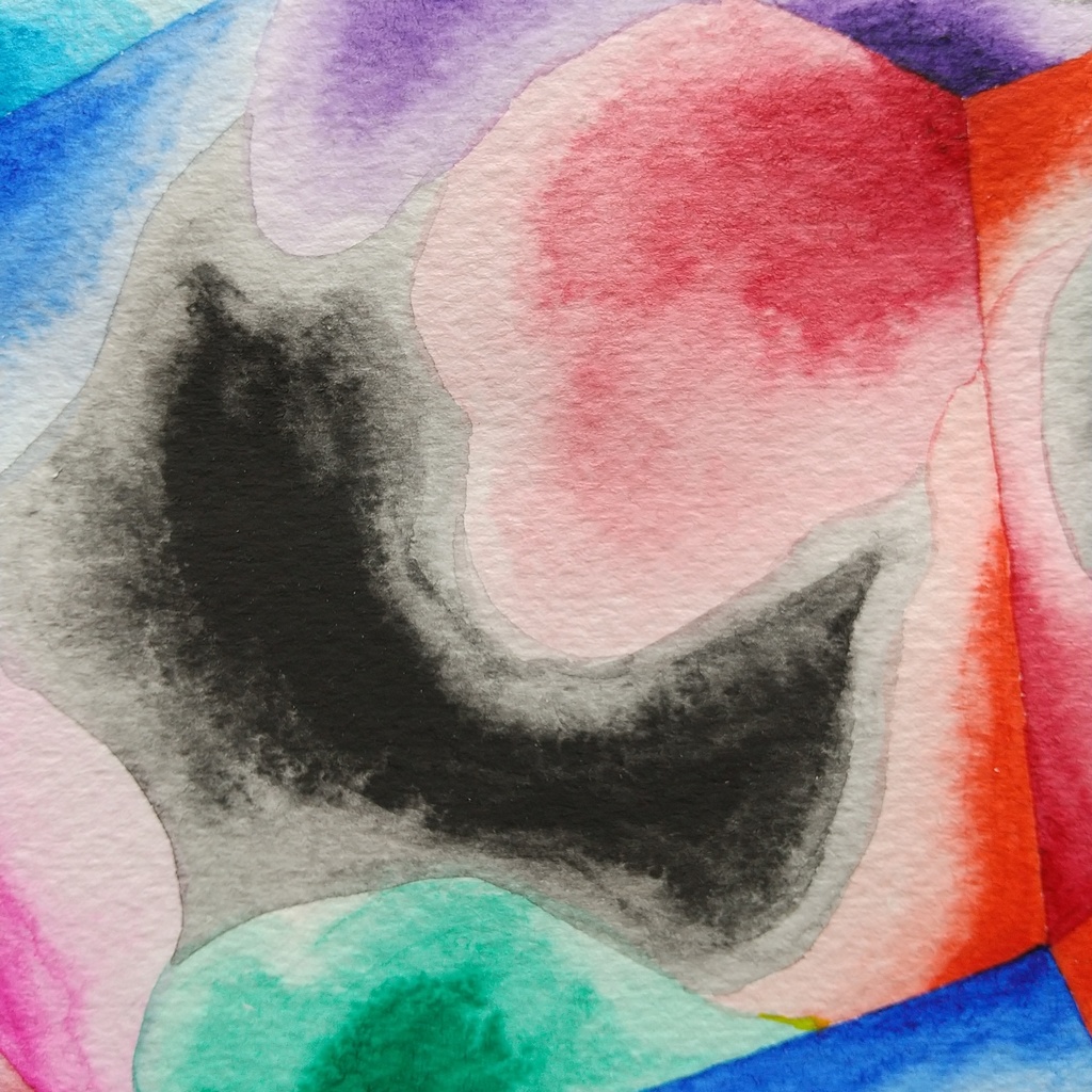 水彩画 「厚く堅い壁【2】」