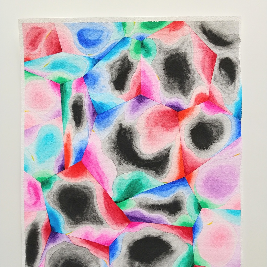 水彩画 「厚く堅い壁【2】」