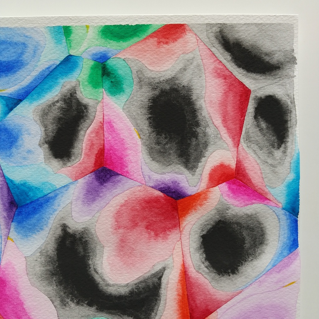 水彩画 「厚く堅い壁【2】」