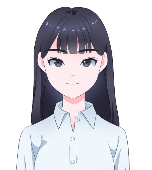 『女子学生(地味な子)』立ち絵素材・表情差分 透過PNG