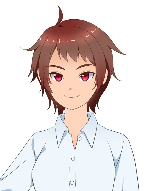 『女子学生(スポーティ)』立ち絵素材・表情差分 透過PNG