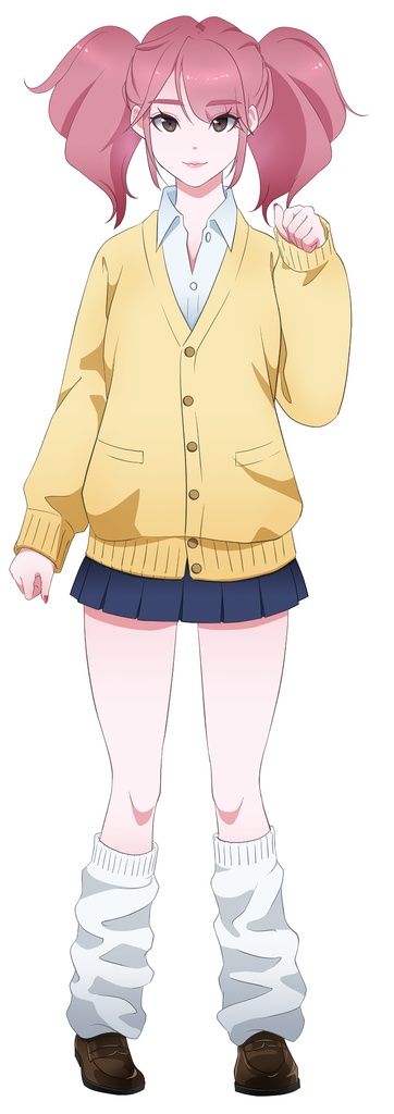 『女子学生(ギャル)』立ち絵素材 表情差分 透過PNG