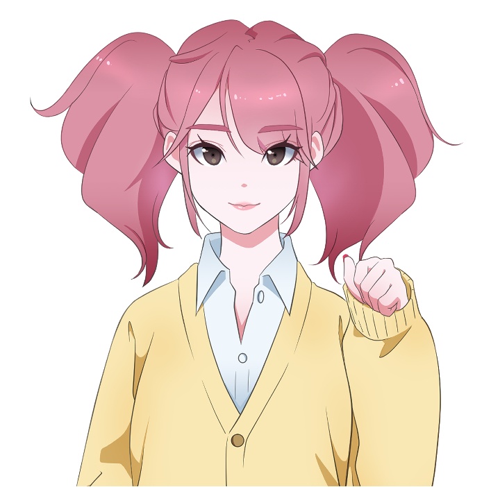 『女子学生(ギャル)』立ち絵素材 表情差分 透過PNG