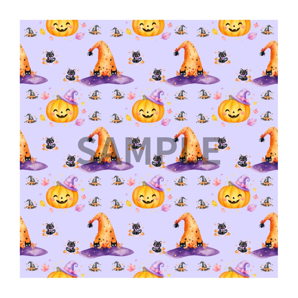 「Halloween Magic|かわいい水彩ハロウィンペーパー」