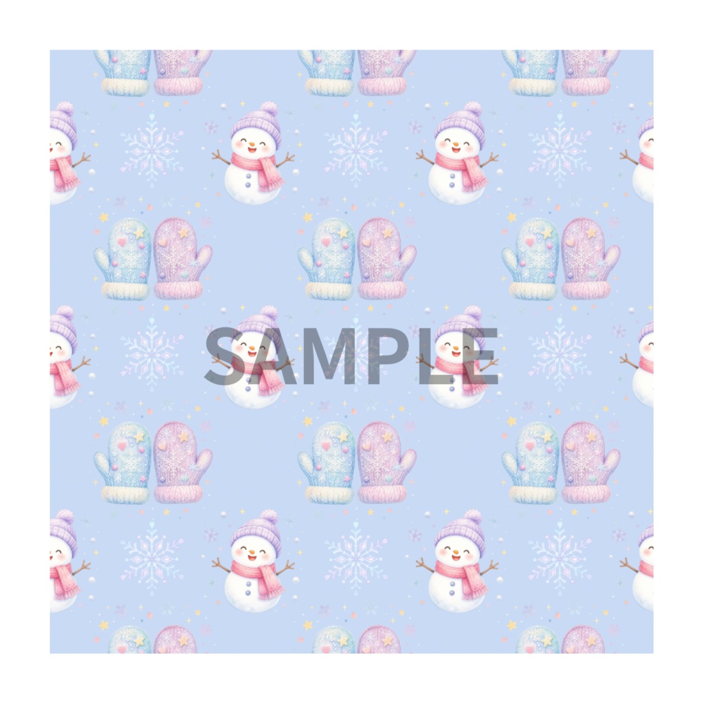 「 ころころスノーマン♡Winter Paper」5枚セット