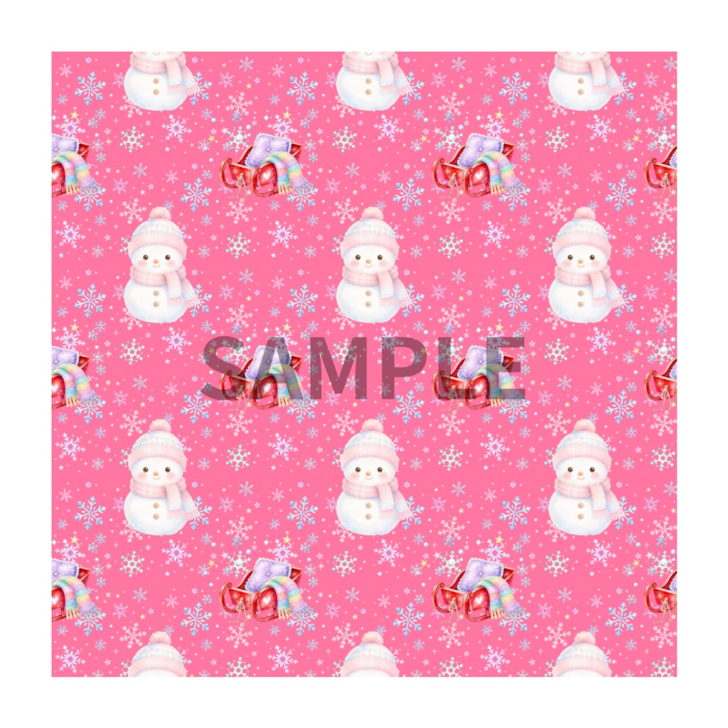 「 ころころスノーマン♡Winter Paper」5枚セット
