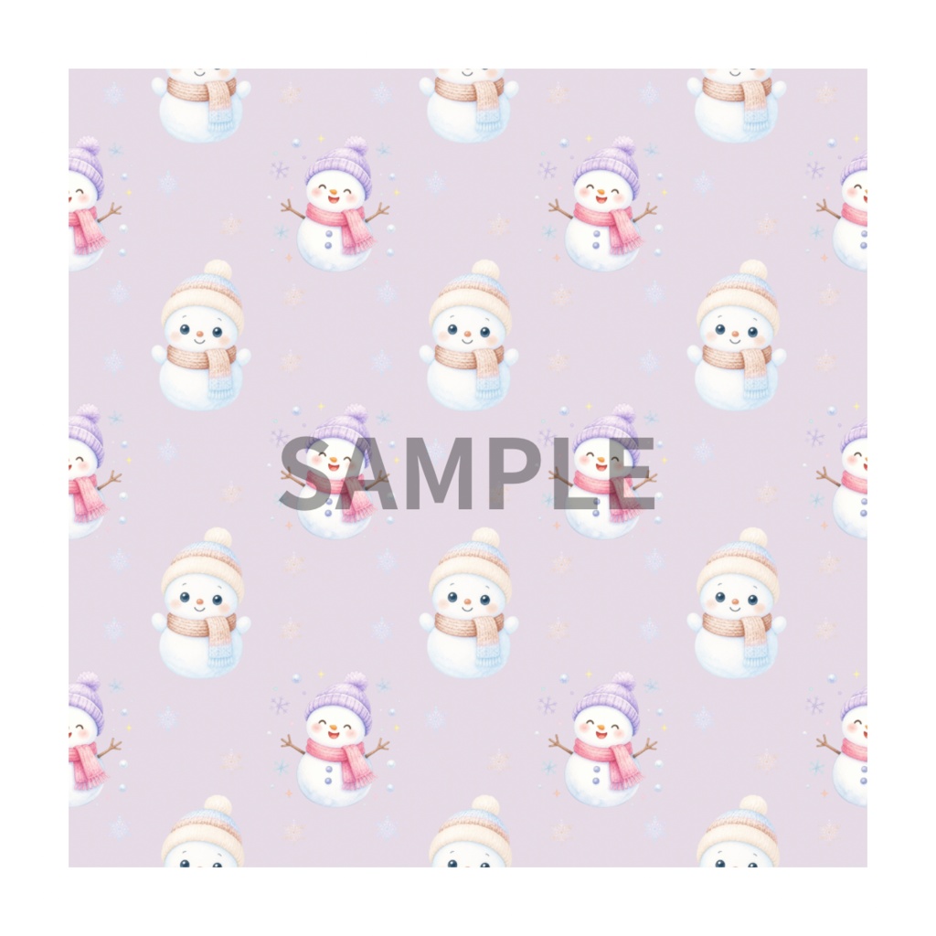 「 ころころスノーマン♡Winter Paper」5枚セット