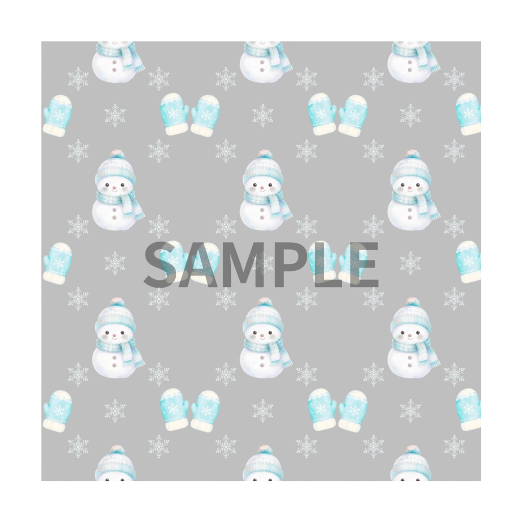 「 ころころスノーマン♡Winter Paper」5枚セット