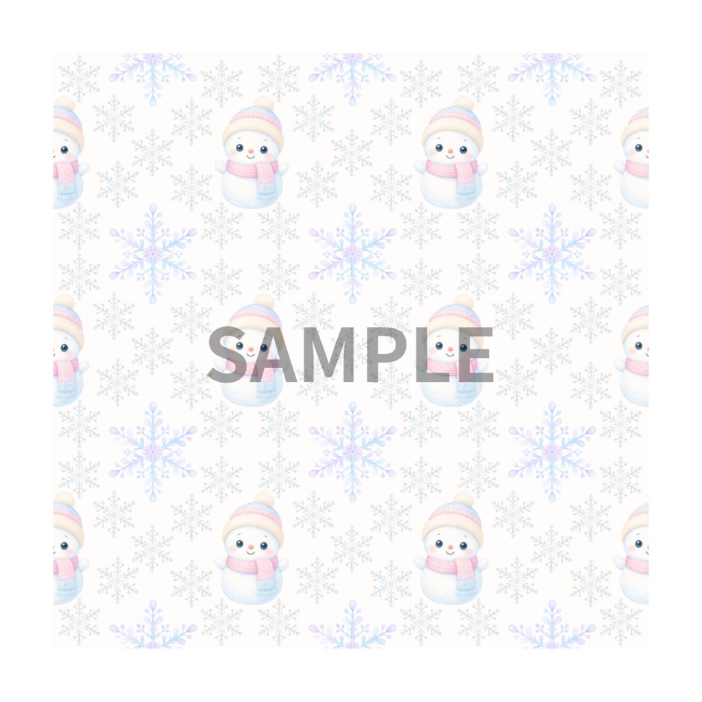 「 ころころスノーマン♡Winter Paper」5枚セット