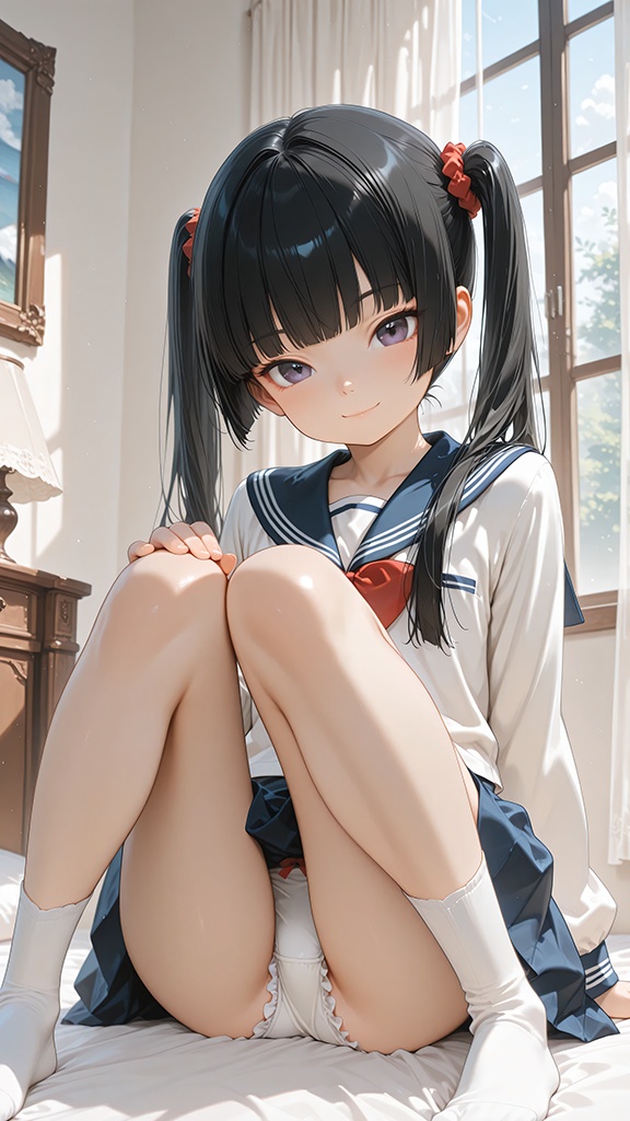 【500枚】ツインテールの妹がパンツを見せて誘惑してくるCG集