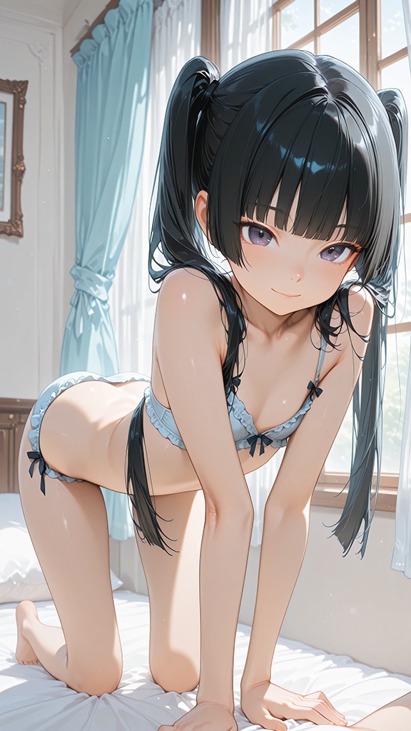【500枚】ツインテールの妹がパンツを見せて誘惑してくるCG集