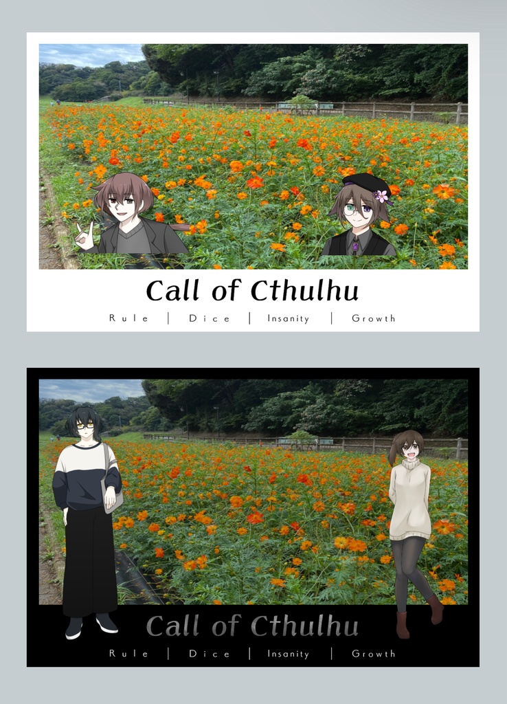 《CoC》ココフォリア用パネル-白黒