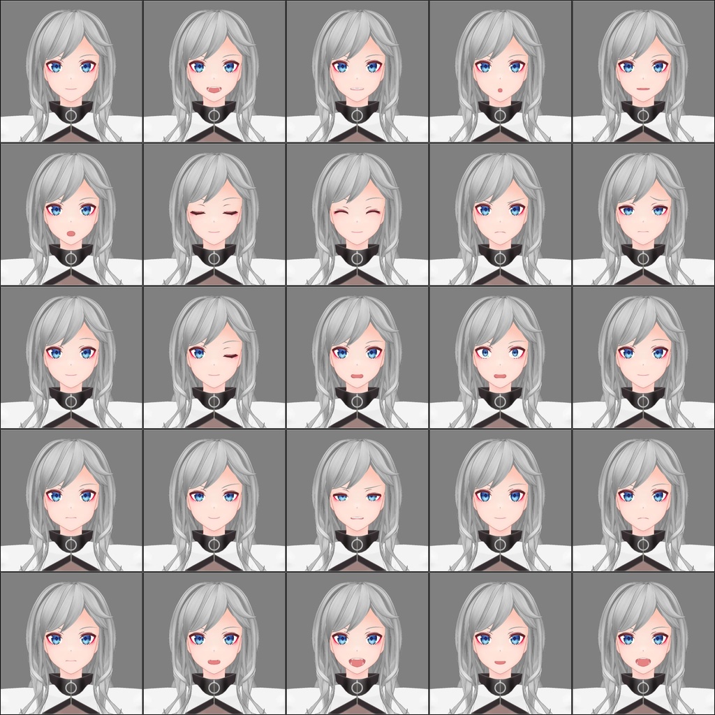 【値下げ】【VRC/VRM】4000→3000円 オリジナル3Dモデル 銀華-GINKA