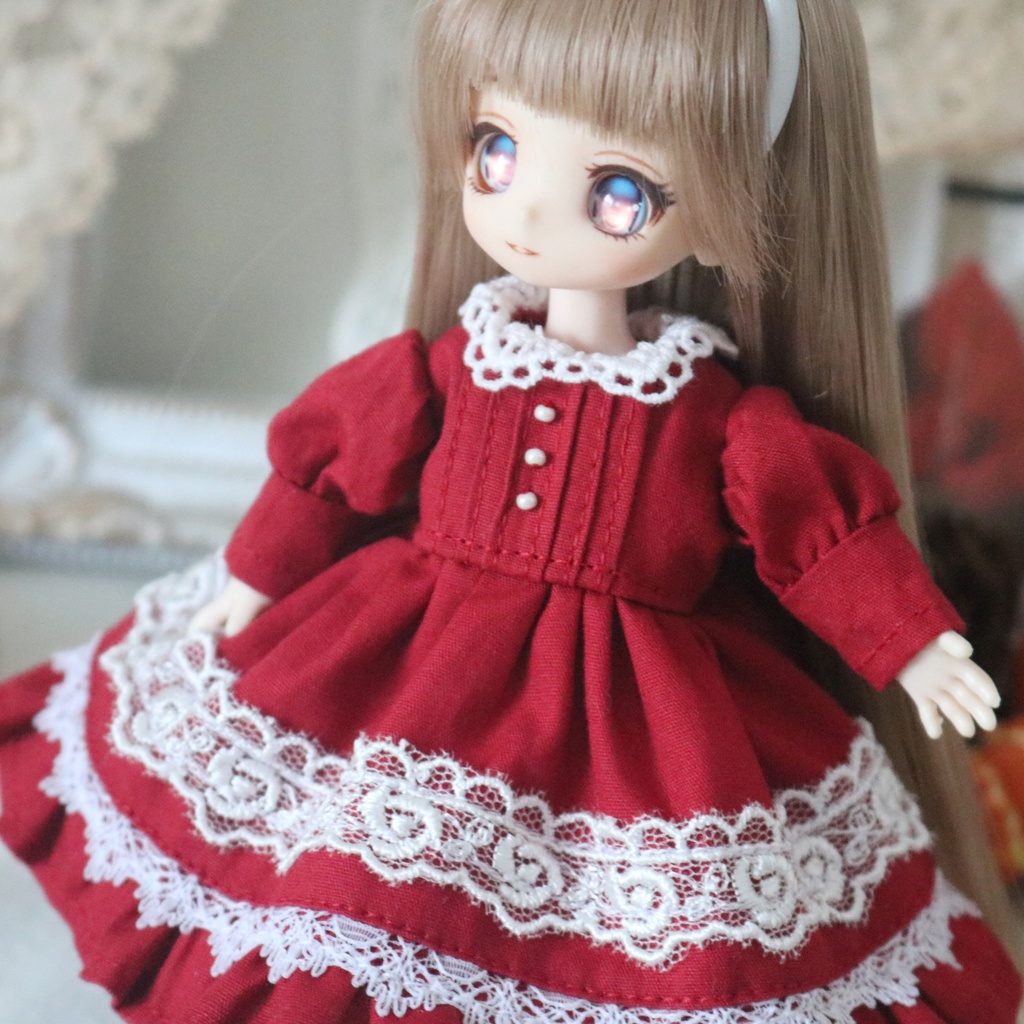 ドール服初心者向け レース襟の白いブラウスの作り方 ドラジェの手しごと 楽しきひととき