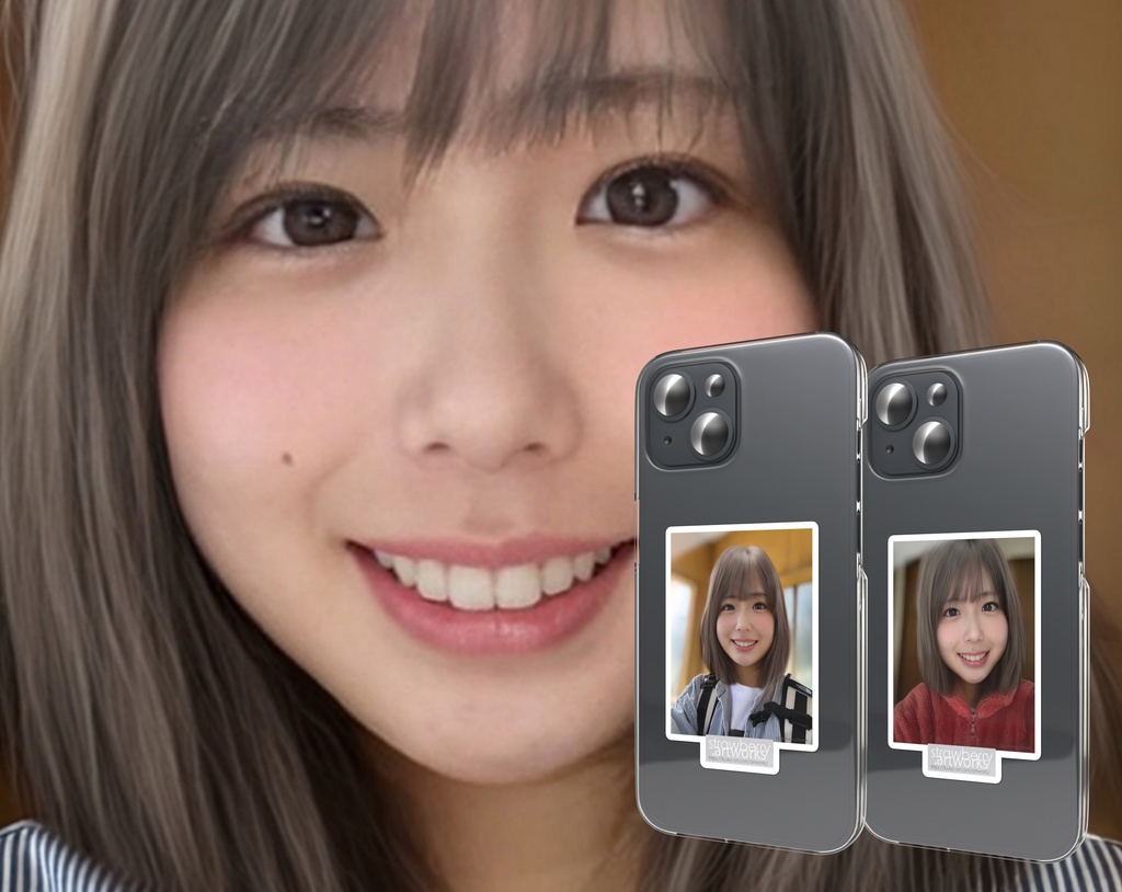 スマホステッカー「笑顔」