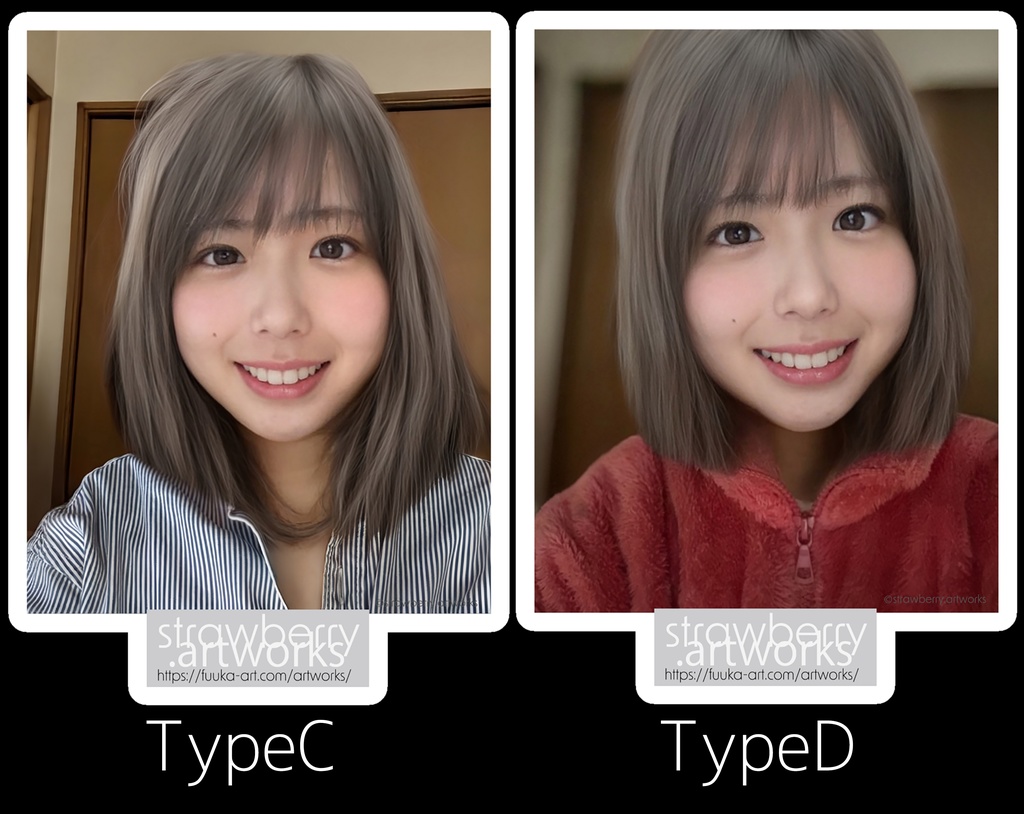 スマホステッカー「笑顔」