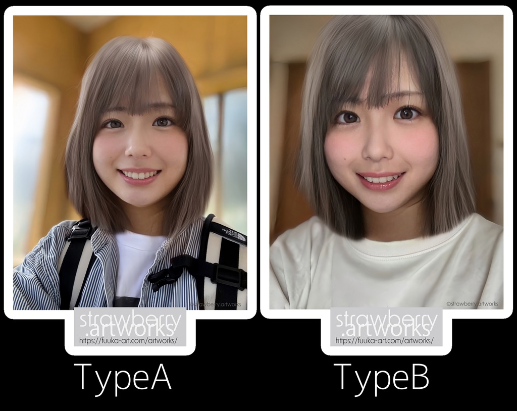 スマホステッカー「笑顔」