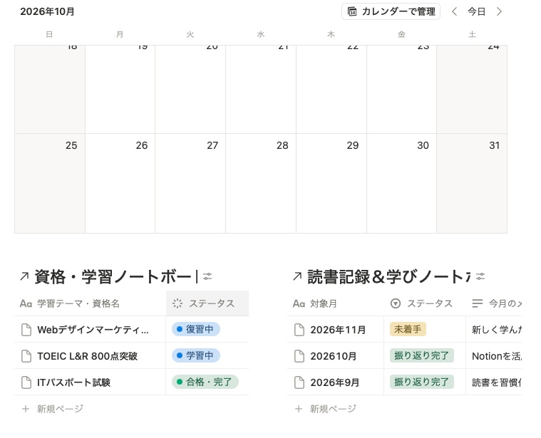 【Notionオールインワンテンプレート】Personal Productivity Dashboard|タスク・習慣・目標・学習・ライフログを完全網羅【完全版】