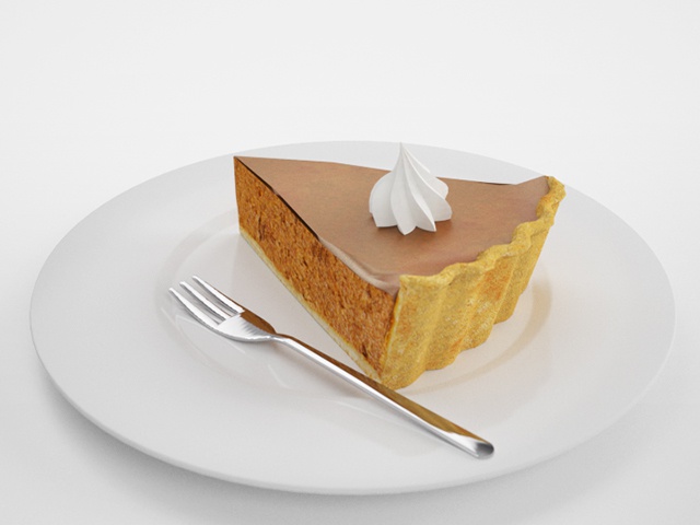 3D モデルデータ　pumpkin pie 