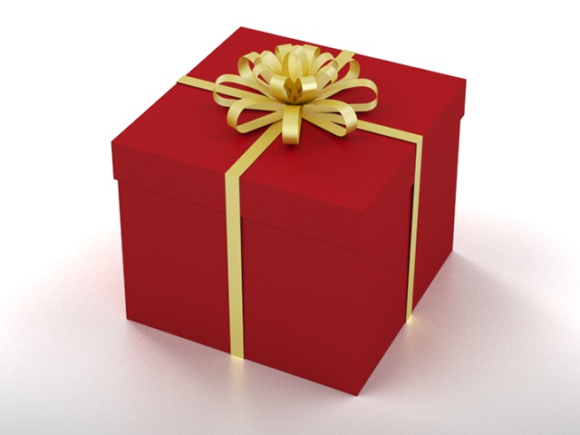 3D モデルデータ gift box free
