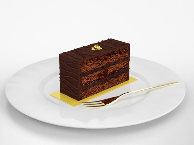  3D モデルデータ  chocolate_cake03