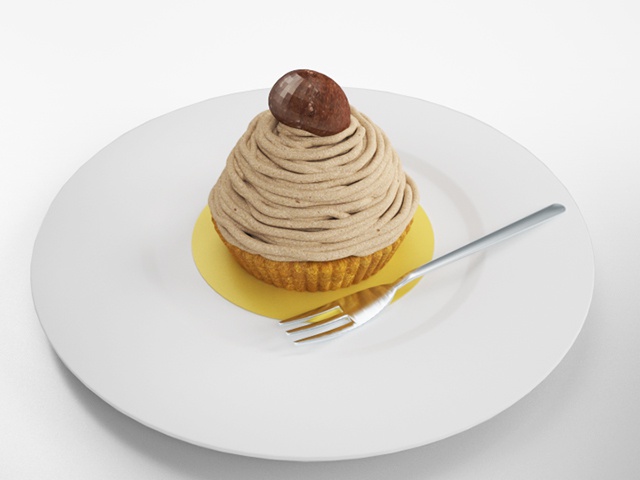 3D モデルデータ mont_blanc_cake