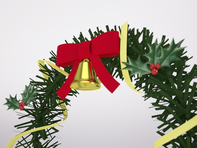3D モデルデータ　x'mas_wreath01