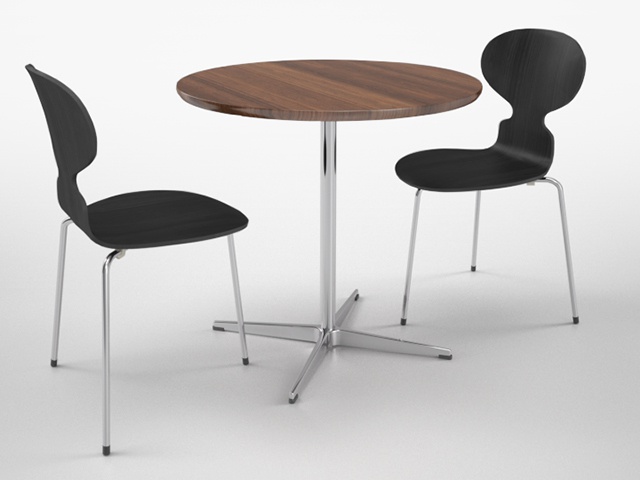 3D モデルデータ　cafe_table_set02