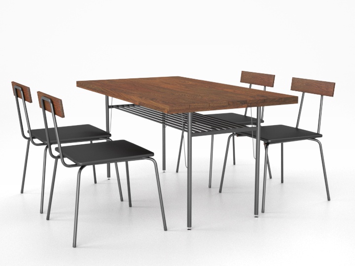 3D モデルデータ　cafe_table_set03L