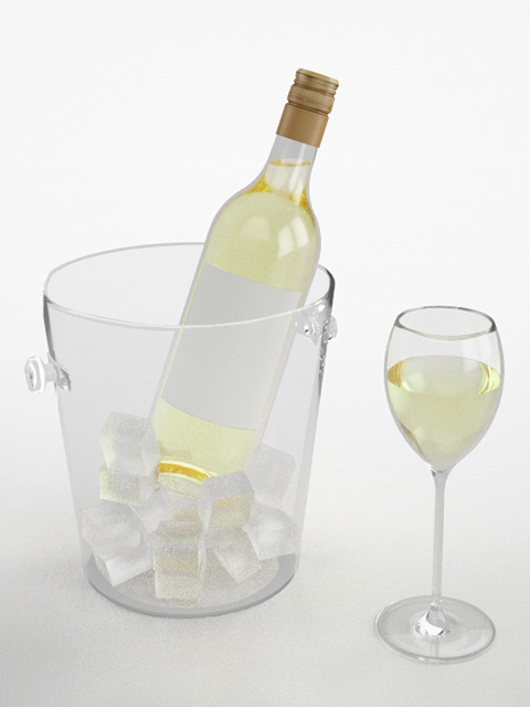 3D モデルデータ　wine_cooler_set01