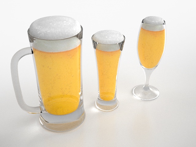 3D モデルデータ　beer_glass01