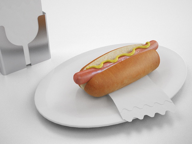 3D モデルデータ　hot_dog
