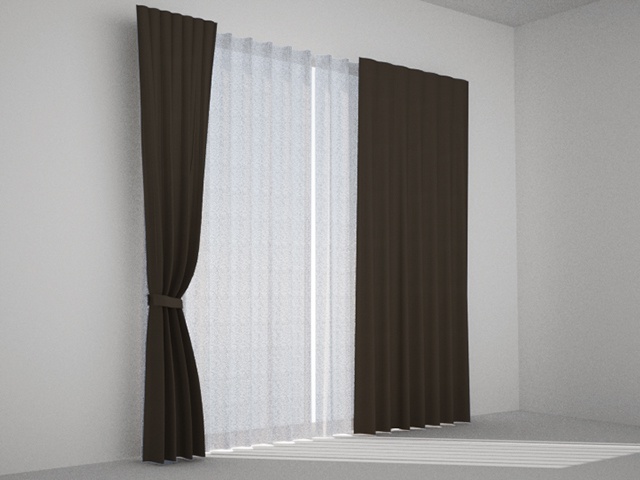 3D モデルデータ　curtain01
