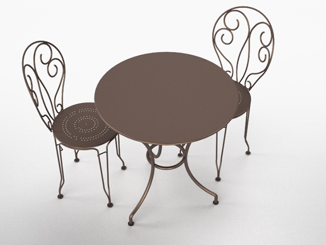 3D モデルデータ　garden_table_set05