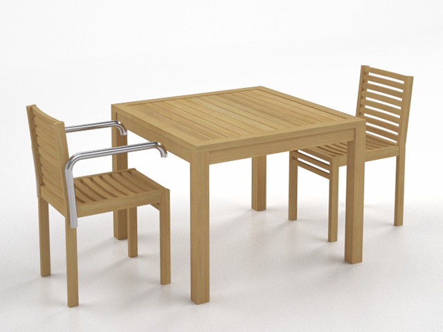 3D モデルデータ　garden_table_set01