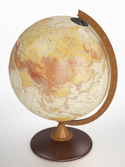 3D モデルデータ　globe_sepia