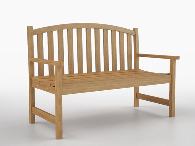 3D モデルデータ　garden bench01
