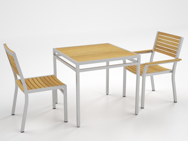 3D モデルデータ　garden table set02